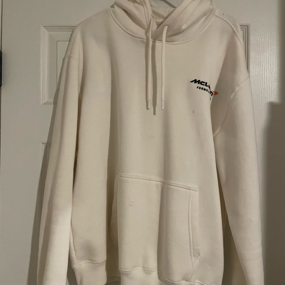 Cream Hoodie with Logo